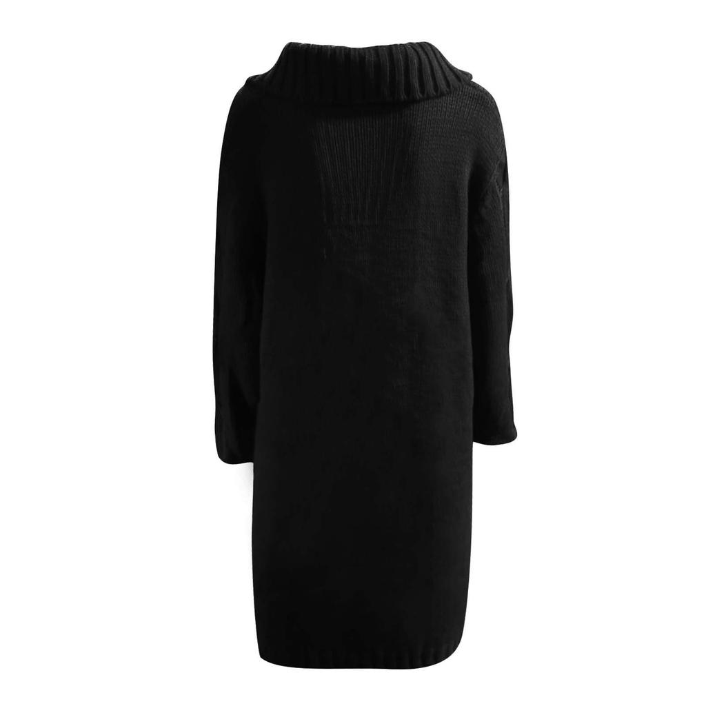 Women Hood Cardigan Large Size Sweater Pocket Single Breasted Long Sleeves Coat