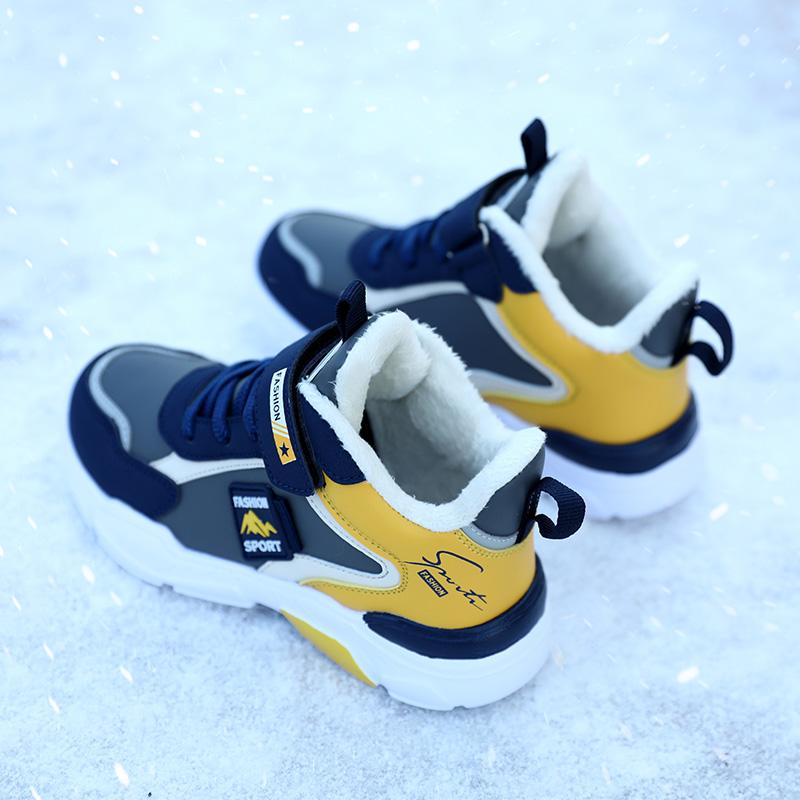 Dětské zimní bavlněné teplé sněhule Zimní nízké bavlněné boty Sportovní obuv pro volný čas