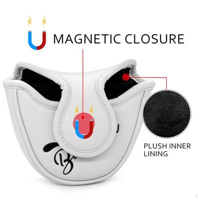 Golf Club Headcover Wrap Sleeve PU for Golfers Mallet Putter Head Cover