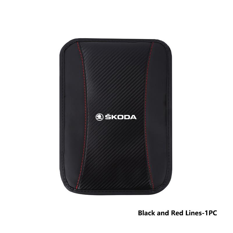 

For Skoda Car Armrest Mat Center Console Arm Rest Protection Cushion Kamiq Karoq Octavia 2 3 Rapid Scala Kami Fabia VII VRS