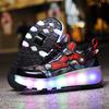Pantofi sport cu lumină LED USB pentru copii Copii Patine cu rotile Roți Pantofi pantofi sport strălucitori