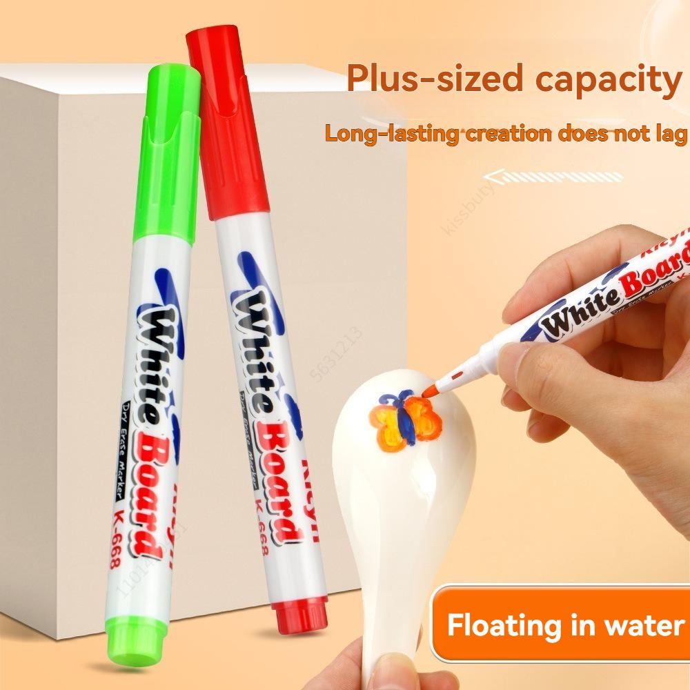 Water Floating Pen Magical Ink Pens With Spoon Floating Color Water Painting Floating Chalk Art Graffiti Drawing Set For Kids