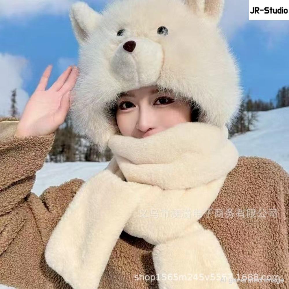 Winter Knit Trapper Hat Fleece Lined Thickened Earflap Beanie Windproof Warm Cold Weather Cap