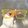 Anime Square Clear Lens Glasses Candy Color Cosplay Costume Decorative Glasses Computer Spectacles For Women Men
