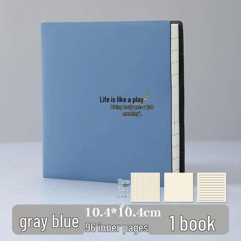 Stylish Cartoon Stamp Mini Notebook: Cute, High-Value, Simple Square Pocket Journal