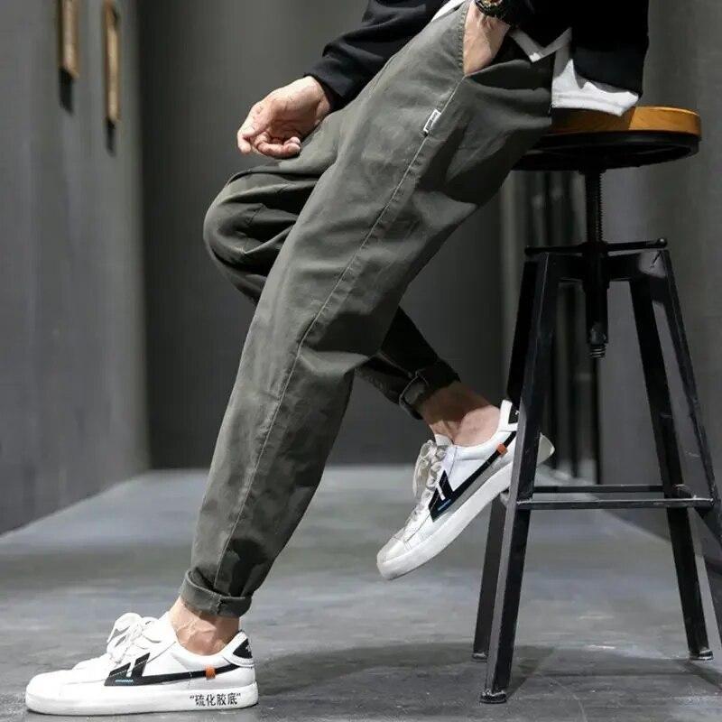 Mann Gerade Bein Lose Beiläufige Männliche Hosen Hip Hop Streetwear Kleidung Frühling Herbst Mode Temperament Koreanische Jeans