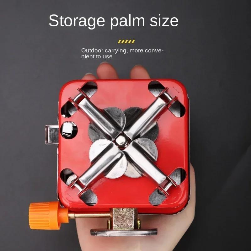 Mini Burner Portable Camping Gas Stove Cooker Foldable Windproof Cassette Stove Gas Hiking Picnic Cookware Barbecue BBQ Grills