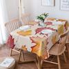 Fall Thanksgiving Maple Leaf Waterproof Tablecloth Table Decor Autumn Harvest Kitchen Dining Tablecloth Holiday Party Decor