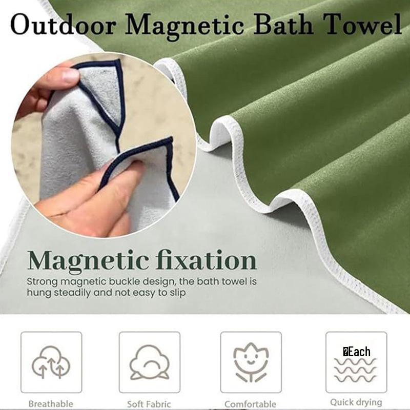 Portable Magnetic Sports Towel - Ultra-fine Fiber with Logo Print Capability