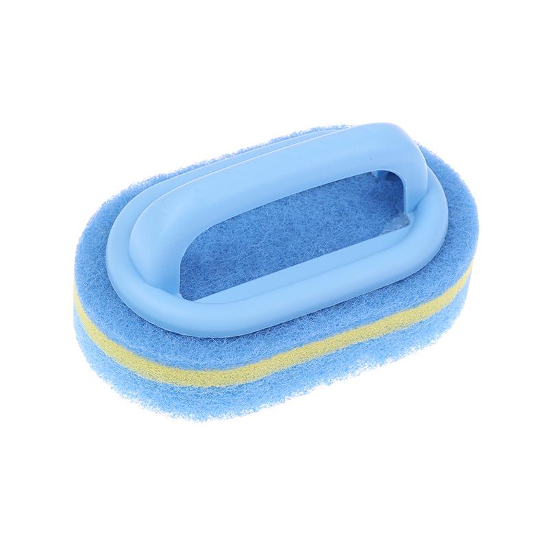 

Губка щетка для чистки с ручкой густая щетка для удаления пятен чистящая губка для плитки домашний инструмент для удаления пятен синий