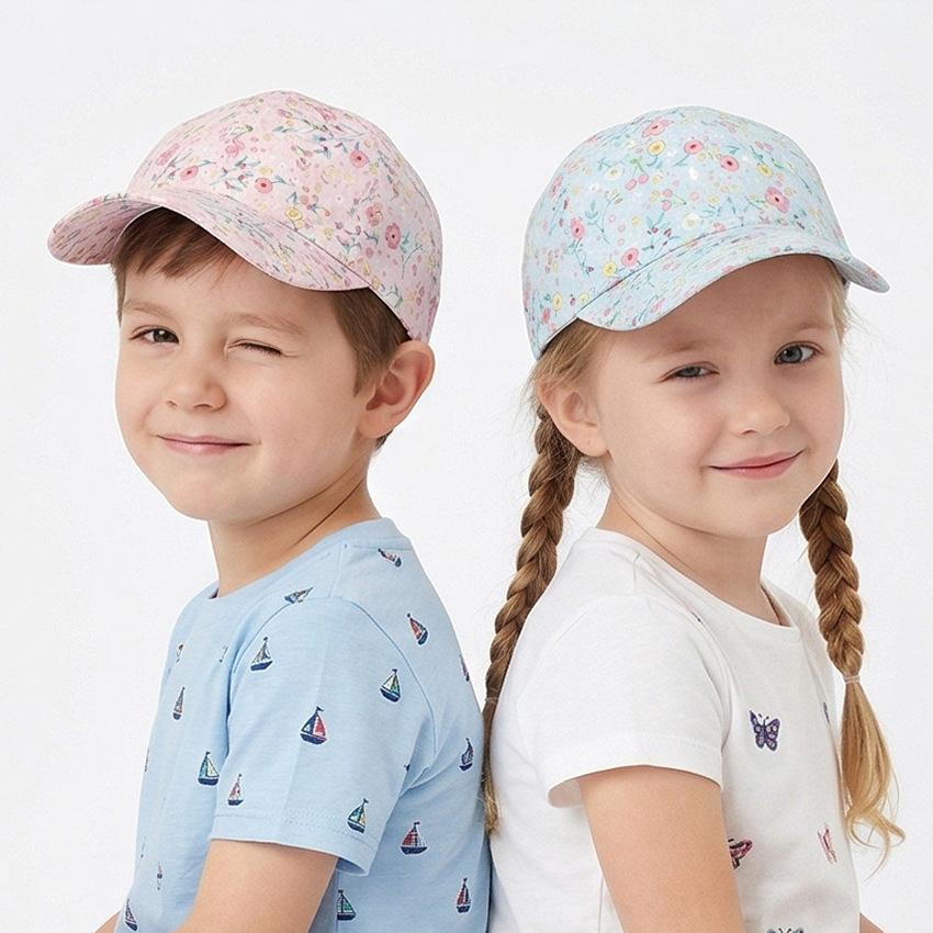 Children's Small Flower Baseball Cap, Girl's Curved Brimmed Baseball Cap, Boy's Breathable Sun Protection Hat