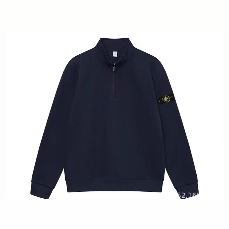 Unisex Island Home Abzeichen Hoodie: Klassisches Langarm-Half-Zip