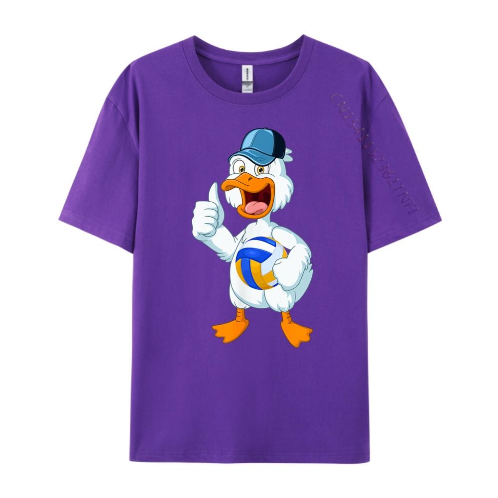 Duck Playing Volleyball Costume Volleyball Player Family Graphic T Shirts Men Man Mens Shirts Camisa Letter