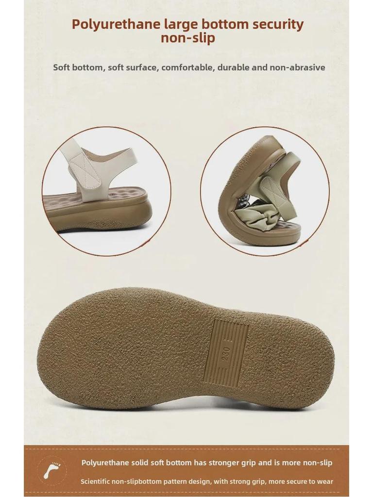 Letní klínkové sandály mámy 2025: Měkká podrážka, střední podpatek, univerzální pohodlí pro ženy středního věku