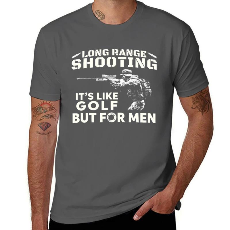 Long Range Shooting Its Like Golf But For T-Shirt Tees Blanks Animal Prinfor Boys Sublime Mens Clothes