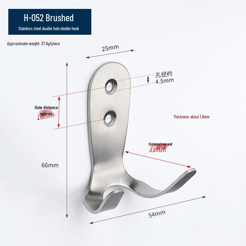 Stainless Steel Bathroom & Wardrobe Coat Hook