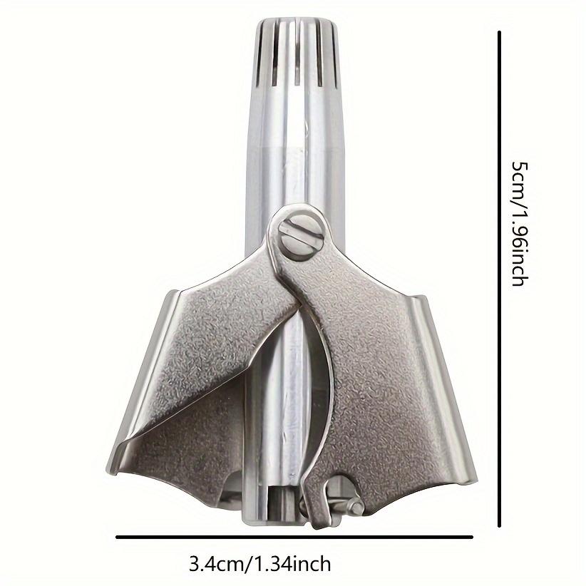 Stainless Steel Manual Nose  Ear Hair Trimmer Tool, Precision Multi-Functional Hair Grooming Tool for Nose, Ear, Eyebrow  Bear серебряный