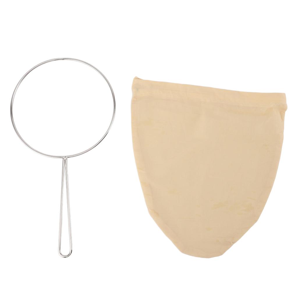 Food Strainer Bags with Stainless Steel Handle Frame Design Reusable Food Filter Bags for Nut
