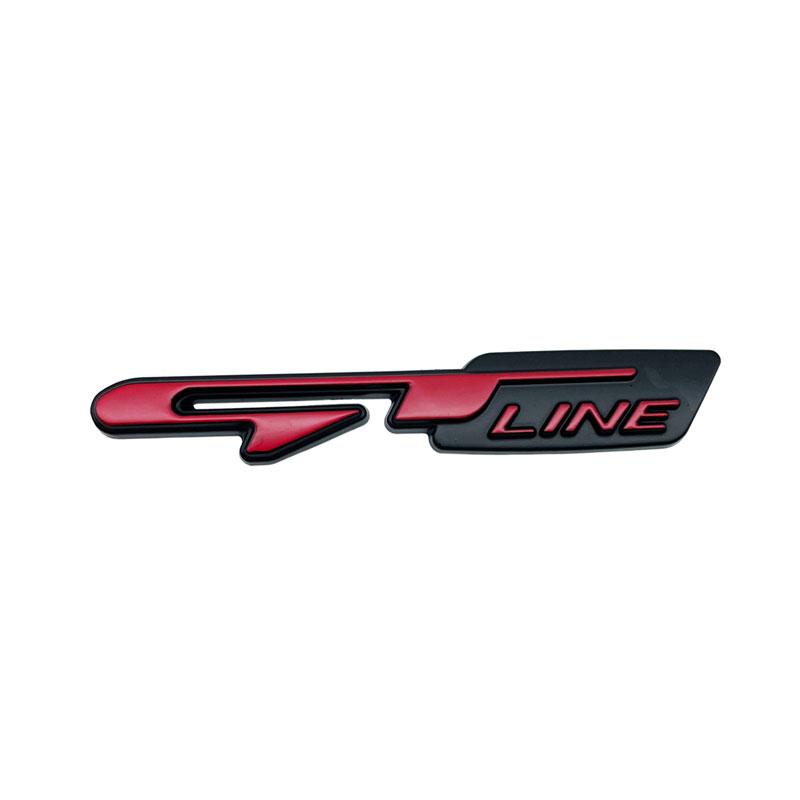 3D Metal Logo GT GT Line Emblem Car Front Grill Badge Rear Trunk Sticker For Kia K3 K5 KX5 Sportage Rio For Peugeot GT RCZ 508