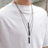 Cool Style Stainless Steel Sweater Chain Rectangle Necklace Necklace for Men Jewelry Accessories
