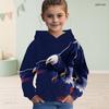 Girls Long Sleeve Hoodie Bald Eagle American Flag Printed Pullover
