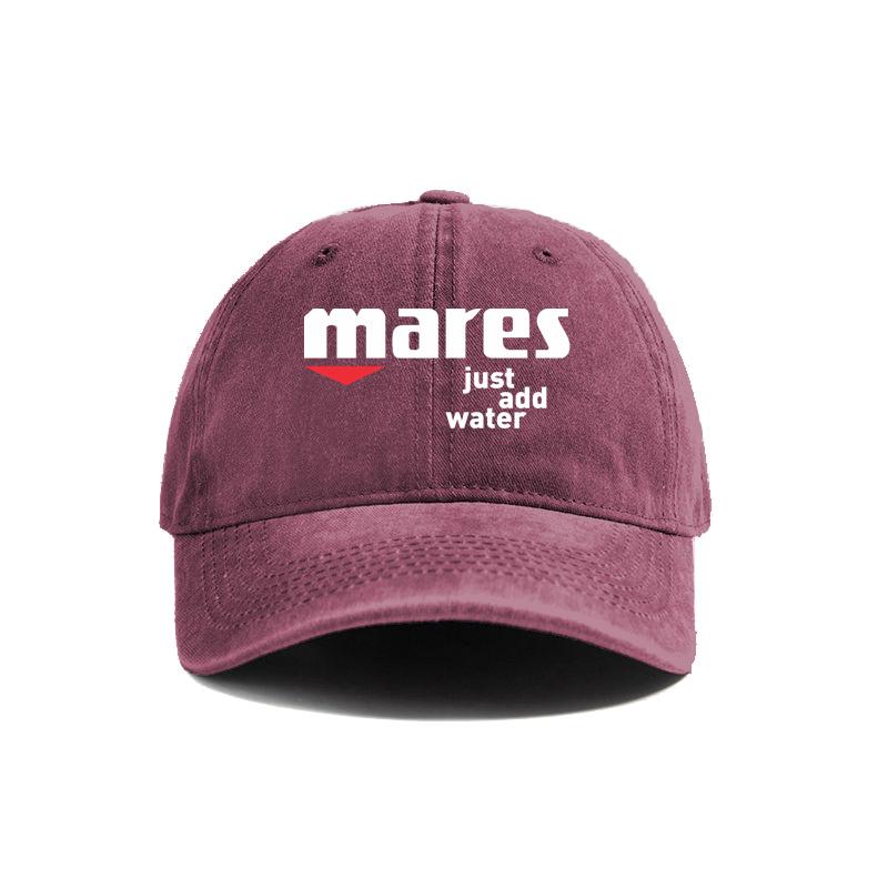 Mares Just Add Water Distressed Baseball Cap Cool Unisex Retro Outdoor Summer Adjustable Gift Dad Hat MZ