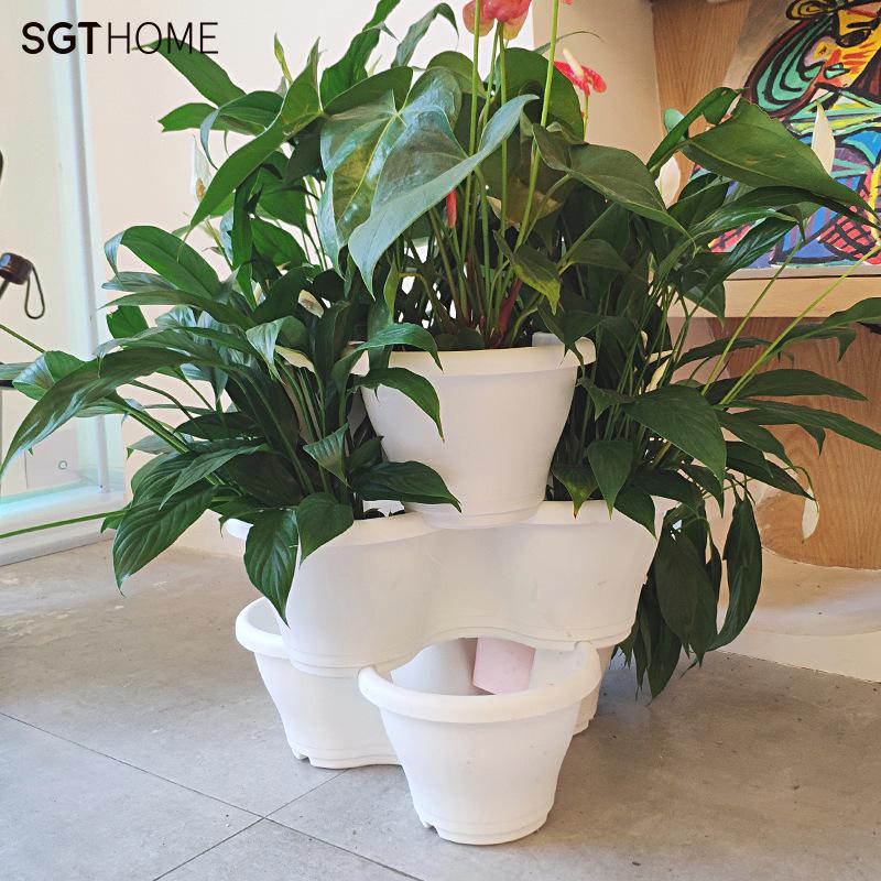 Petal Multi-Tier Stackable Indoor/Outdoor Flower Pot