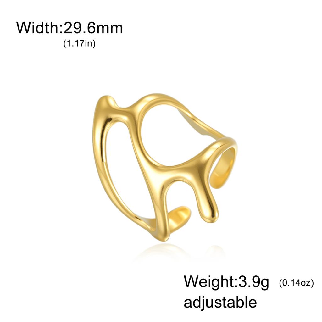  Butterfly Bow Rings for Women Aesthetic Geometric Adjustable Open Ring Stainless Steel Waterproof Jewelry Party Gifts