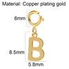 spring buckle Letter Charms Pendant initial charms pendant for Women Necklace earring Zircon keychain DIY accessories Wholesale