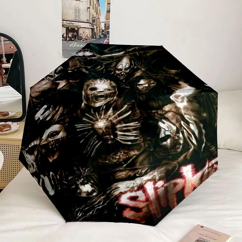 Rock Metal Music Band Collage Umbrella 8-Frame for Travel, Camping, Casual Lightweight Portable Umbrella, Essential for Every Family Holidays Gift