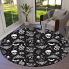 1pc Office Carpet Chair Mats Gothic Symbols Circular Pattern Perfect for Decorating Office Chairs, Living Rooms, Or Bedrooms.YDT196