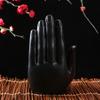 Buddha Sitting in Hand Statue Resin Buddhist Figurines Sculpture Thai Buddha Ornaments Home Decoration Crafts, Black