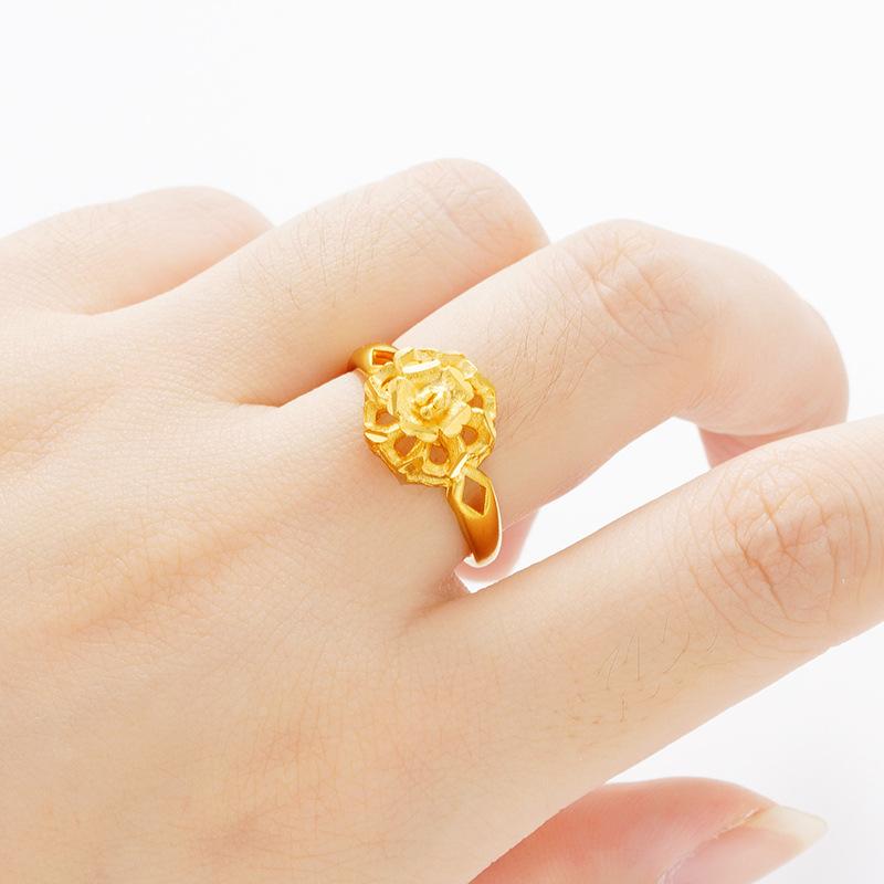 Retro Rose Open Ring Women's Exquisite Flower Ring Accessories