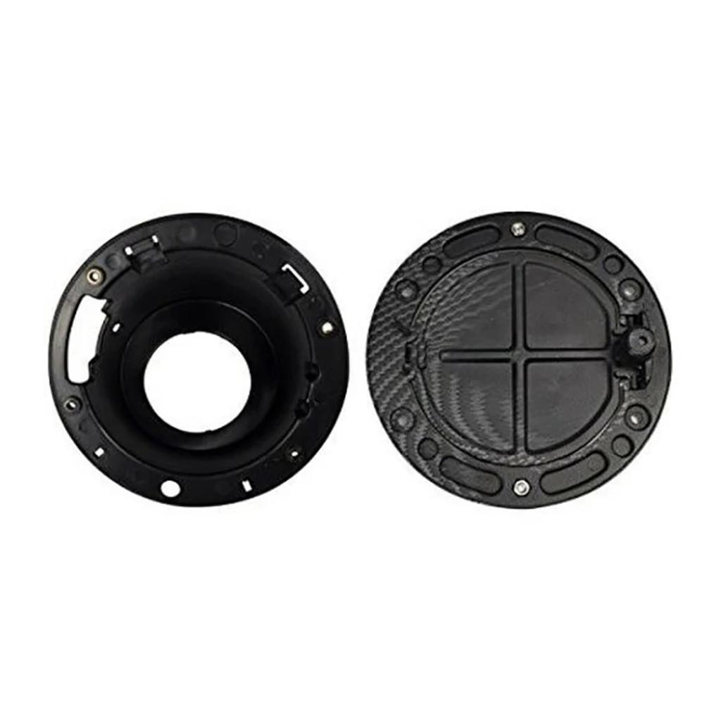 Kraftstofftankdeckel, Auto Kraftstofftank Tankdeckel Abdeckung Schwarz Kohlefaser Stahl