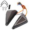 2Pcs Universal L Shape Triangular LED Indicator Motorcycle Turn Signal Lamp Riding Lightswhite Yellow