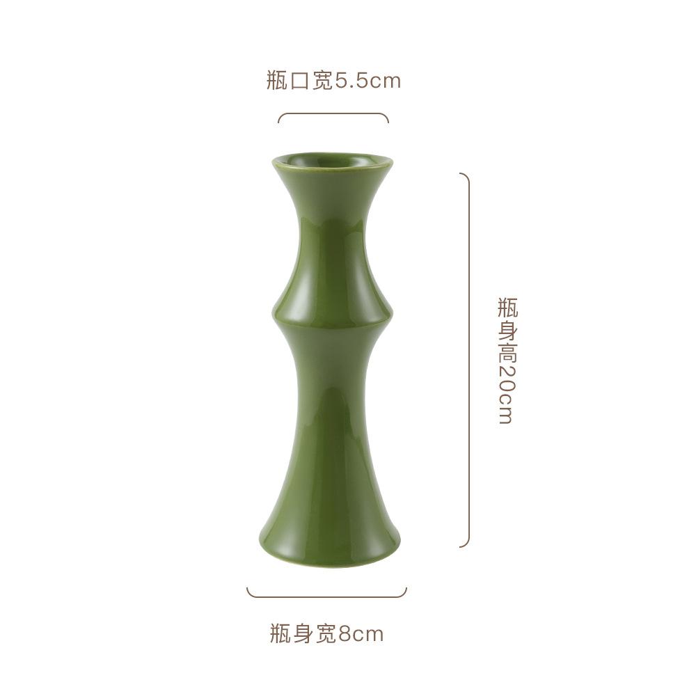 Green Bamboo Ceramic Vase Home Decoration Room Hydroponic Flower Vase Home Decor Joyful Red Vases Flower Arrangement Vases Gift