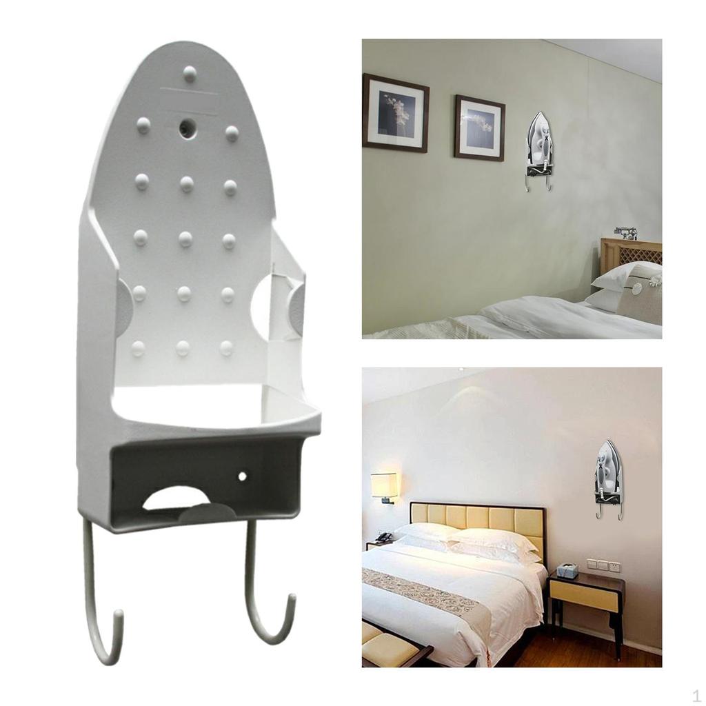 Nandae Porta asse da stiro a Parete, Mobile da Stiro per Asse, ferro e Accessori,Sostegno per Asse da Stiro a muro,Supporto per ASSE da Stiro a Muro con Cestello di Base in