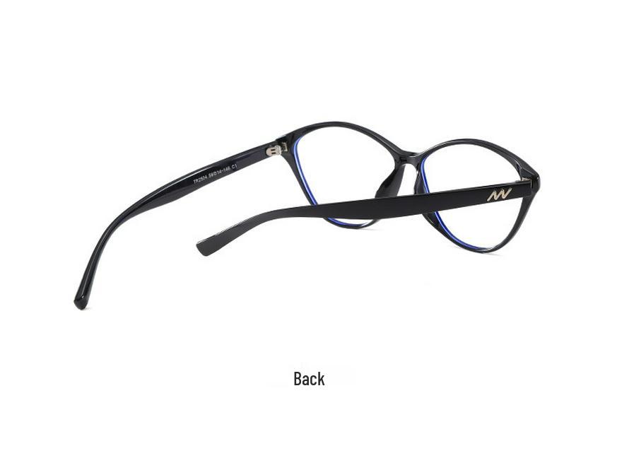 TR Ultralight 2025 Cat-Eye Glasses: Fashionable Women's Eyewear with Anti-Blue Light, Myopia-Friendly, Ideal for Bare Face.