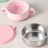 Baby Bowl Stainless Steel Tableware Set Baby Feeding Bowl with Suction Cup Spoon Fork Straw Set Toddler Training Feeding Bowls