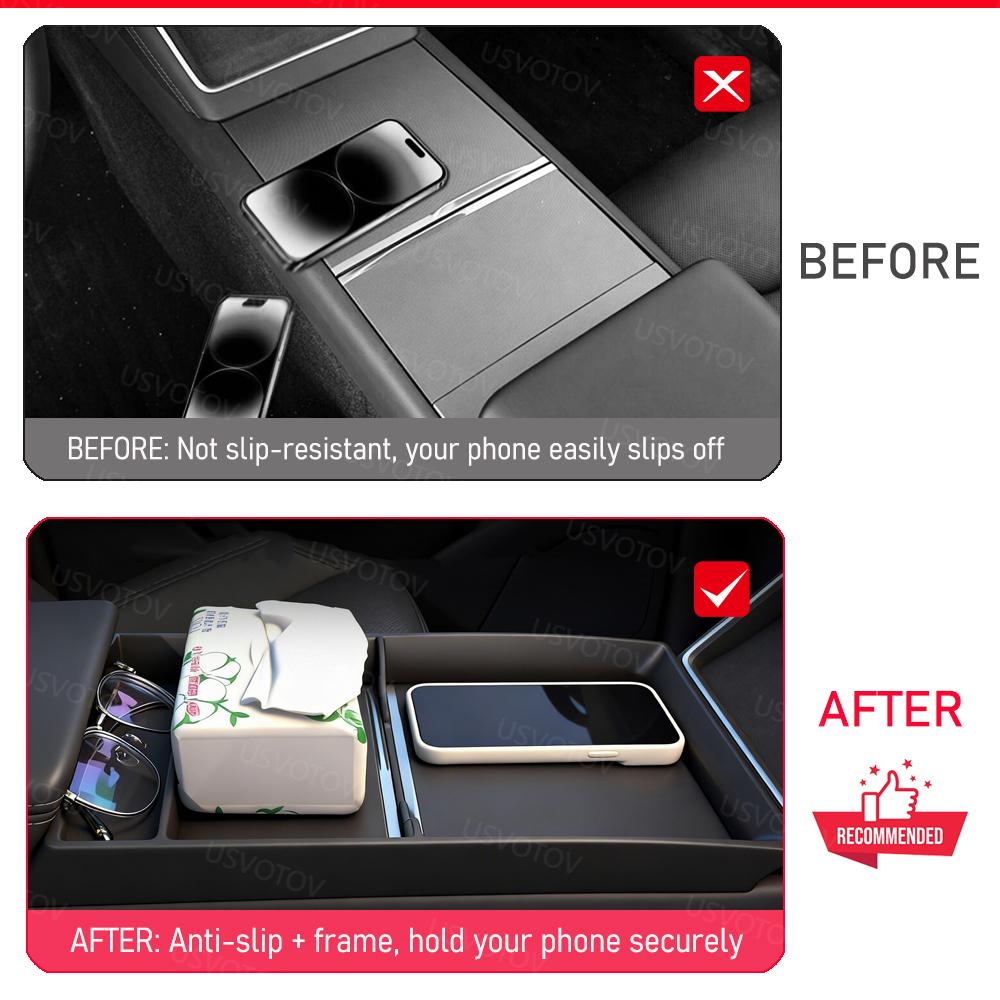 Center Console Wrap for Tesla Model 3 Y YL Juniper 2025 2026 Central Control Panel Frame Storage Box Organizer Glasses Holder