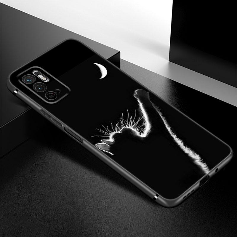 Schwarze Katze Starrendes Auge Handyhülle Für Xiaomi Redmi Note 7 8 9 10 Lite 11 11E 11T 12 Pro 11S 4G 10T 5G 8T 9S 10S TPU Schwarze Hülle