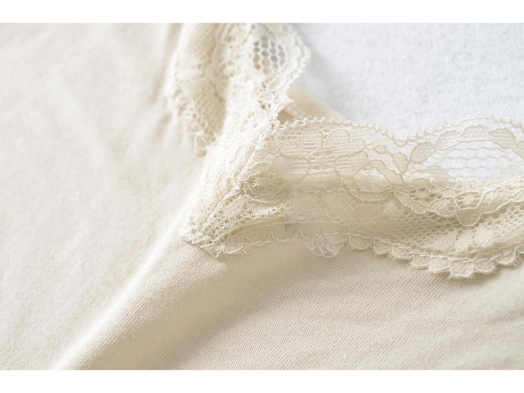 2026 Summer French Lace Camisole & V-Neck Slim Fit Sheer Long Sleeve Sun Protection Women's Two-Piece Set