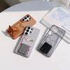 Transparent Glitter Bling Card Holder Wallet Phone Case For Samsung Galaxy S26 S25 S24 S23 Ultra Plus Soft TPU Shockproof Cover
