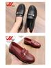 2025 New Spring & Autumn Non-Slip Soft Sole Leather Shoes for Middle-Aged & Elderly Women