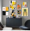 Art Pictures for Living Room Decorative Poster Modern Nordic Decoration Home Canvas Painting Geometric Yellow Abstract Wall