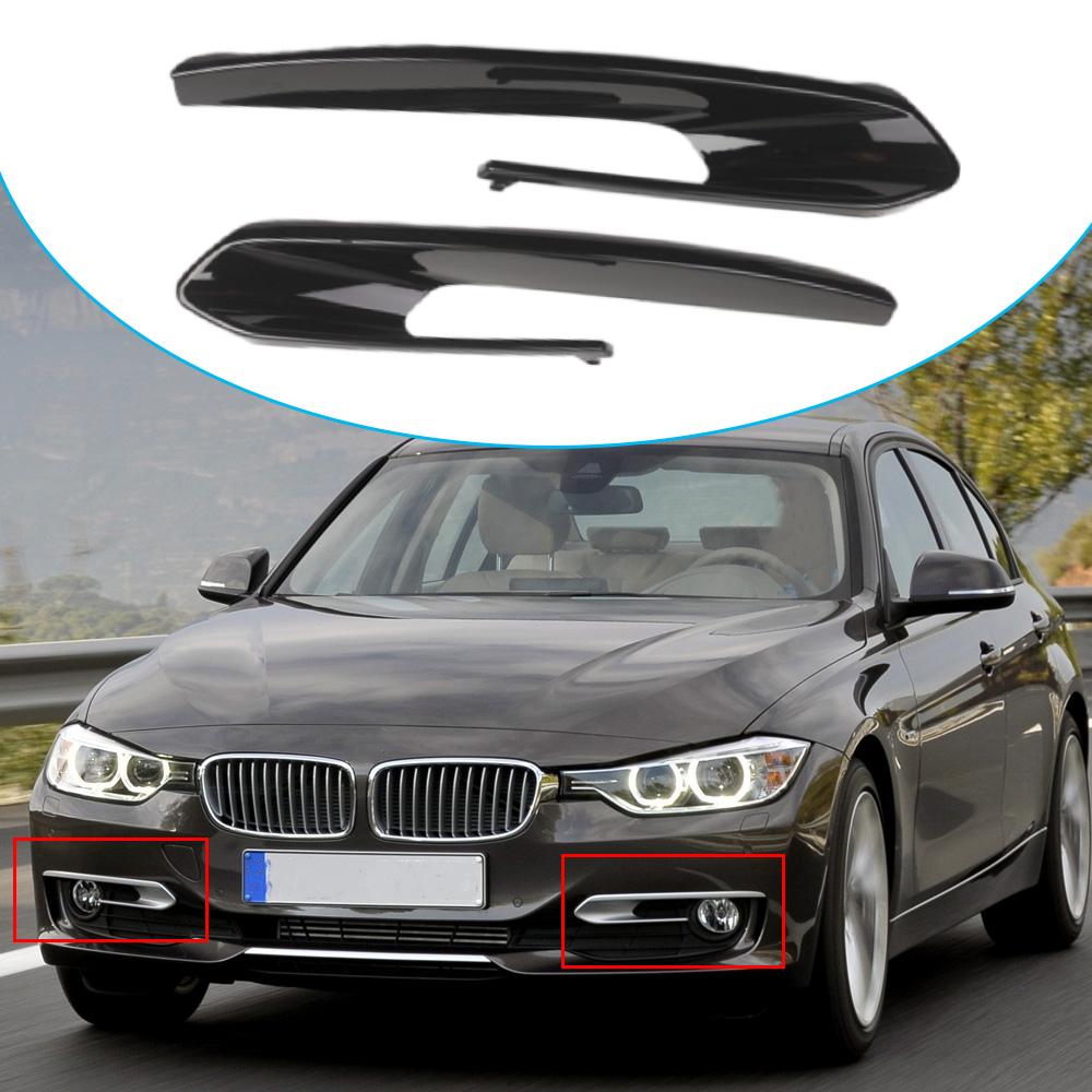 2Pcs Front Bumper Fog Light Bezel Frame Bezel Cover Trim 51117279695, 51117279696 for BMW 3 Series F30 F31 (Pre-LCI) 2012-2015