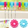 10pcs Hook Clips Organize Windproof Clothes Hanger Clip Buckle Plastic HOT