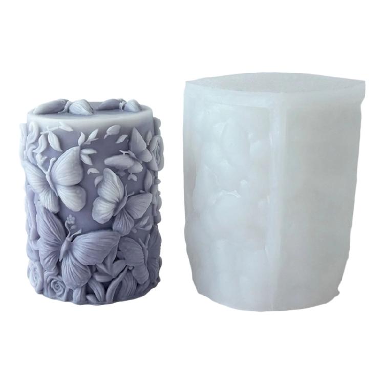 

Food Safe Silicone Candle Mould With Heat Tolerance And Ornate Florals Relief for Home Crafting Studios