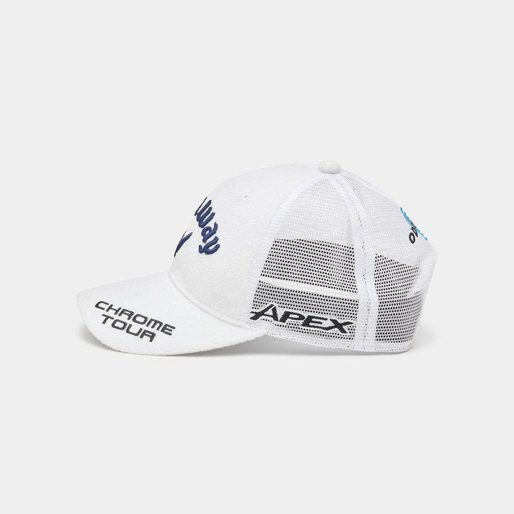 Callaway Tour A Mesh Golf Hat Women's Cap, WM/JM, White/Navy, 2025SS_1030, Women's