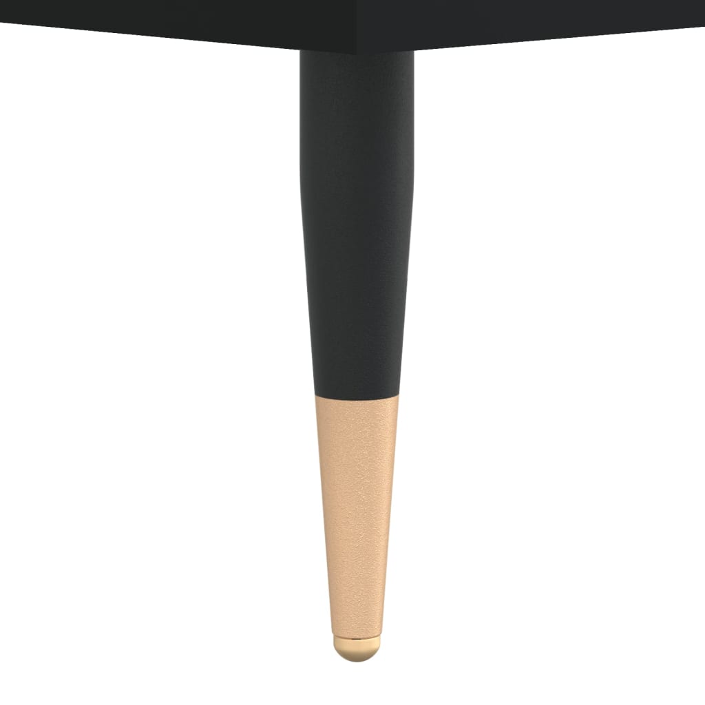 Vidaxl Bedside Table, Black, 40X35X50 Cm, Wood-Based Material